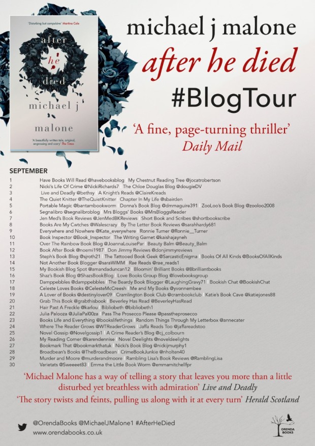 After He Died Blog Tour Poster